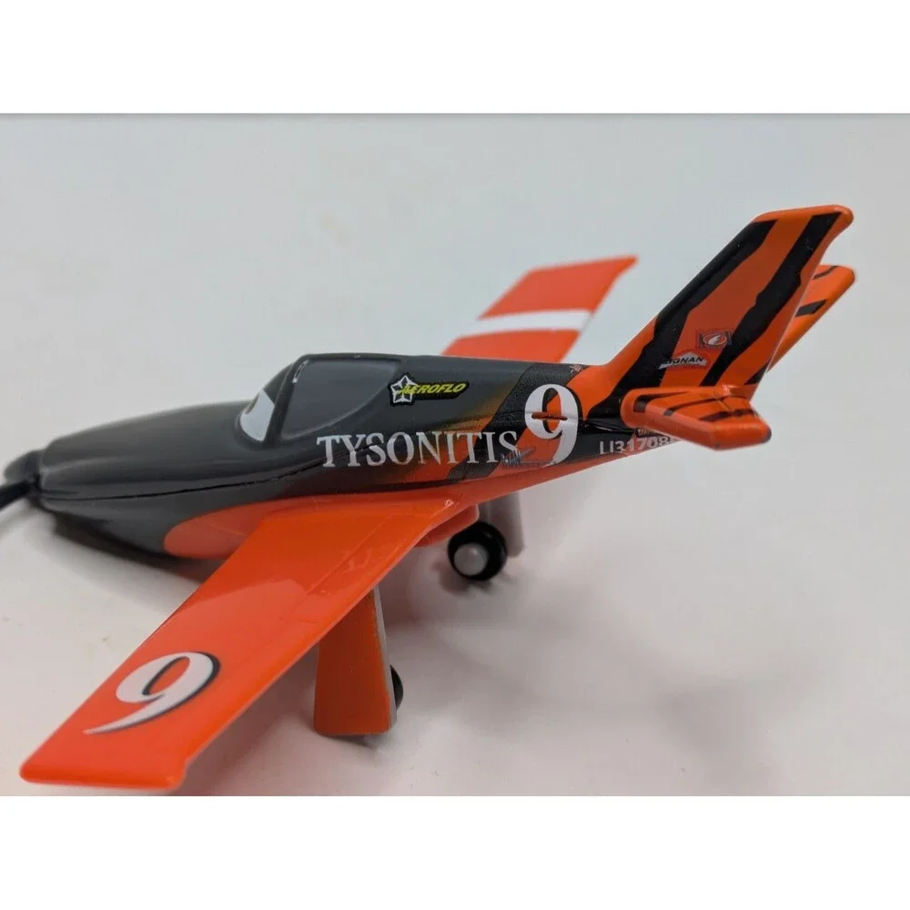 Disney Planes Tysonitis #9 Action Figure Die Cast Racing Airplane Mattel 2013